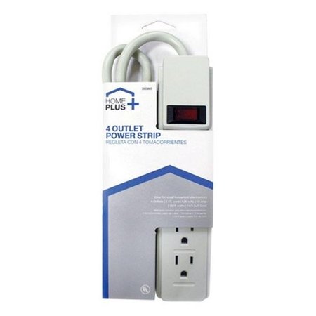 HOME PLUS Home Plus FS-072-2FT 4 Outlet White Power Strip 3503885